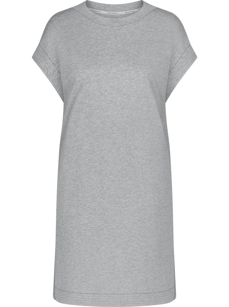Chemise de nuit manches courtes minimalistic Gris - Kiabi