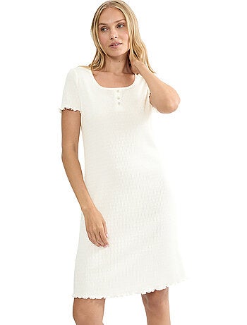 Chemise de nuit manches courtes mix match