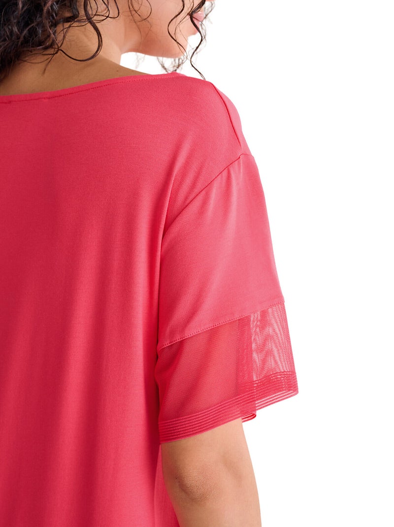 Chemise de nuit manches courtes sia Rose - Kiabi