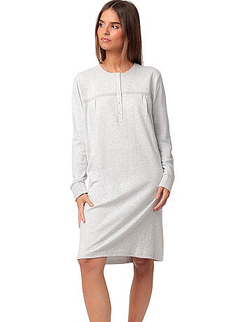 Chemise de nuit manches longues classic interlock