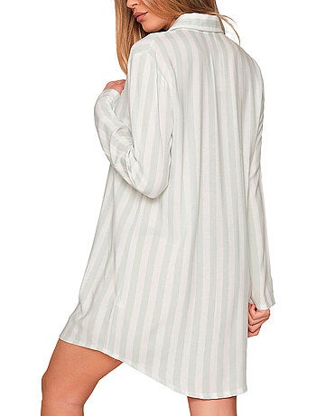 Chemise de nuit manches longues classic stripes