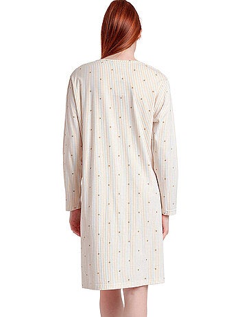 Chemise de nuit manches longues col rond stripes and stars