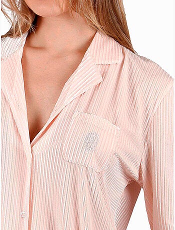 Chemise de nuit manches longues elegant stripes