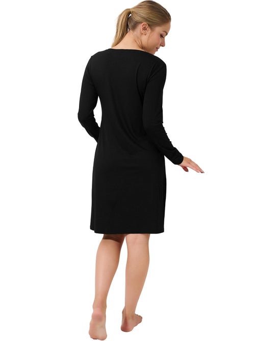 Chemise de nuit manches longues evelyn - Kiabi