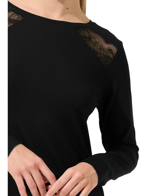 Chemise de nuit manches longues evelyn - Kiabi