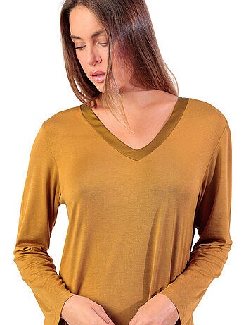 Chemise de nuit manches longues lisos