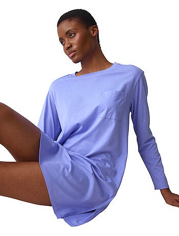 Chemise de nuit manches longues minimalistic