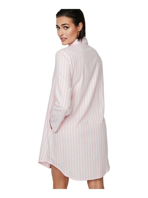 Chemise de nuit manches longues p105 oxford - Kiabi