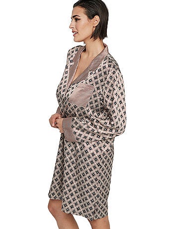 Chemise de nuit manches longues p116 satin sublime