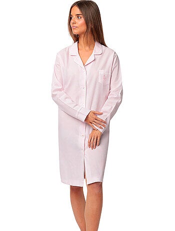 Chemise de nuit manches longues stripes home
