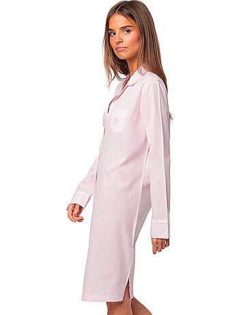 Chemise de nuit manches longues stripes home