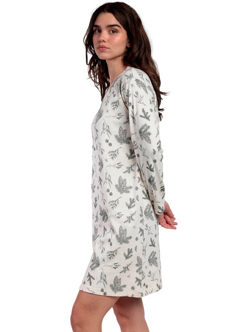 Chemise de nuit manches longues winter wood - Kiabi
