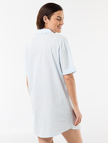 Chemise de nuit maternité boutonnée