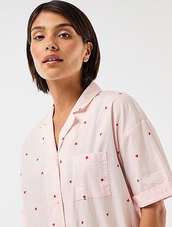 Chemise de nuit maternité boutonnée