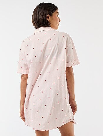 Chemise de nuit maternité boutonnée