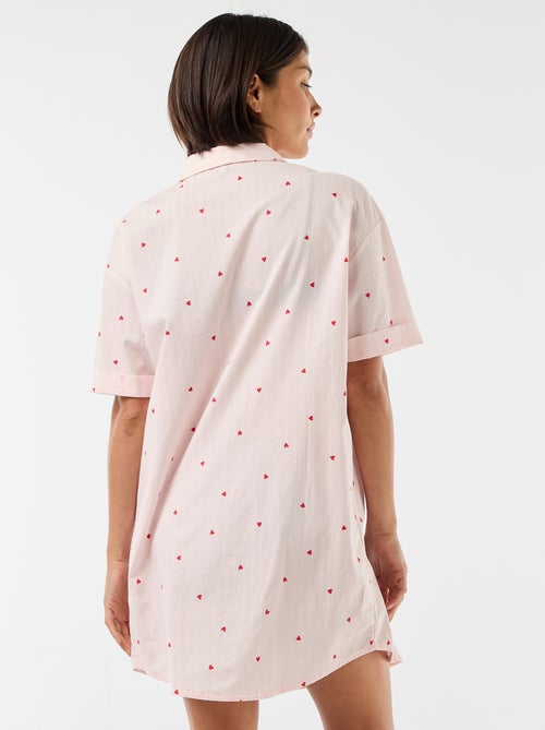 Chemise de nuit maternité boutonnée - Kiabi