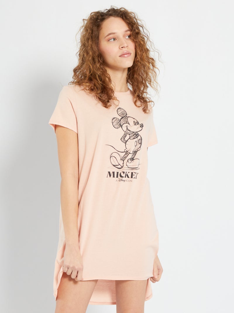 Chemise de nuit 'Mickey' rose - Kiabi