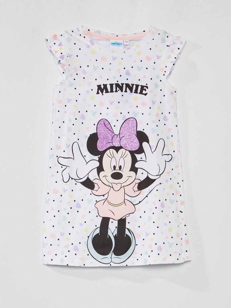 Chemise de nuit 'Minnie' 'Disney' blanc - Kiabi