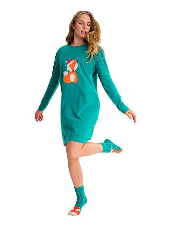 Chemise de nuit m.longues foxy