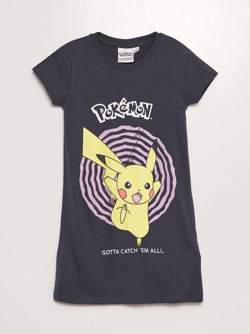 Chemise de nuit 'Pokemon' Noir - Kiabi