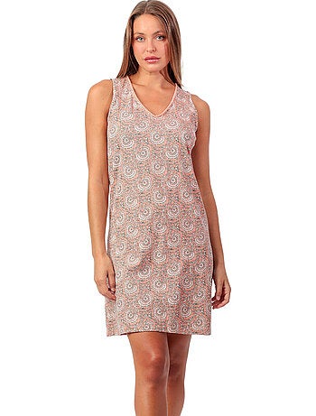Chemise de nuit sans manches green garden