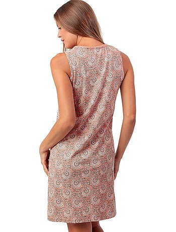 Chemise de nuit sans manches green garden