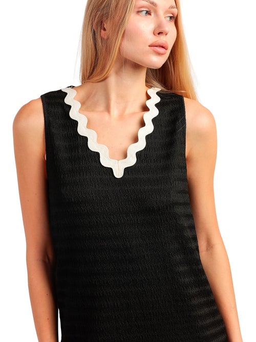Chemise de nuit sans manches luxe waves - Kiabi