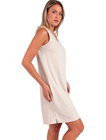 Chemise de nuit sans manches organic dots