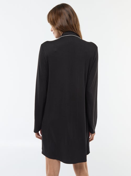 Chemise de nuit unie de maternité - Kiabi