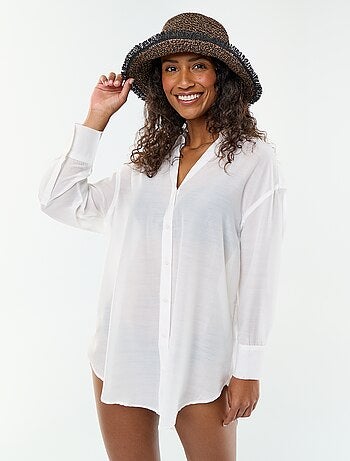 Chemise de plage fluide imprimée