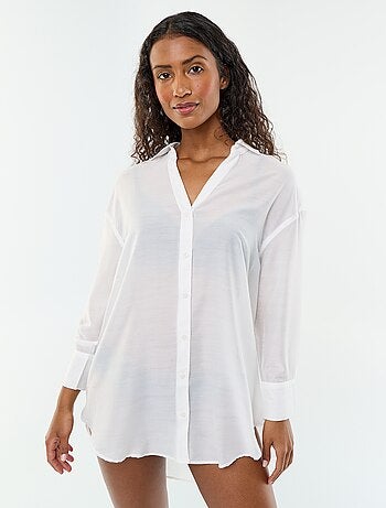 Chemise de plage fluide imprimée