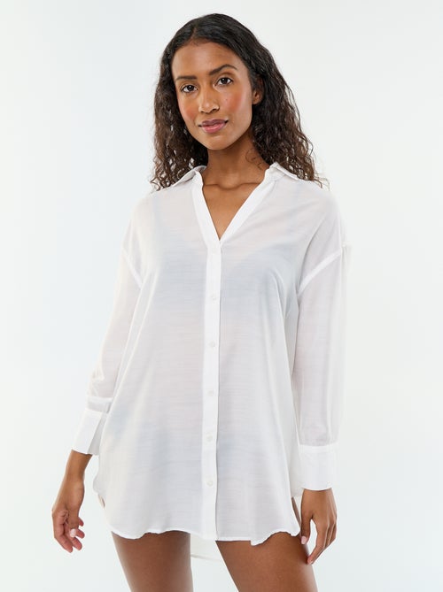 Chemise de plage fluide imprimée - Kiabi