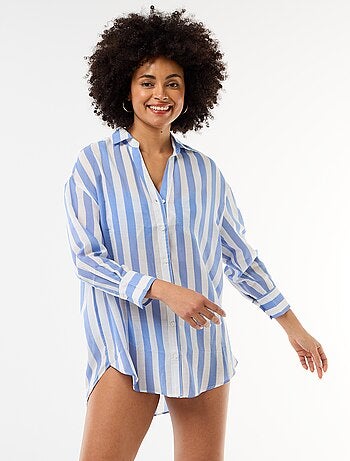 Chemise de plage fluide imprimée