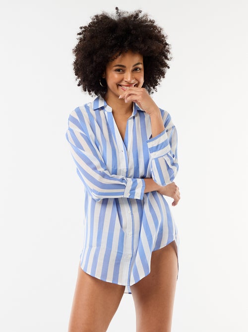 Chemise de plage fluide imprimée - Kiabi