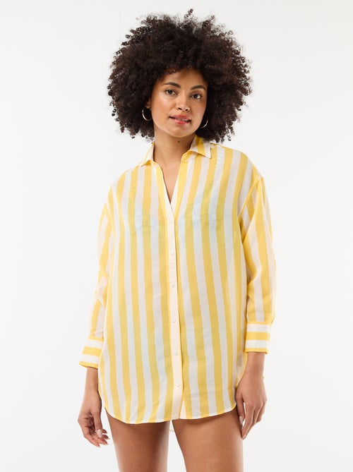 Chemise de plage fluide imprimée - Kiabi