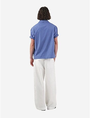 Chemise décontractée à carreaux boutonnée à manches courtes giesto