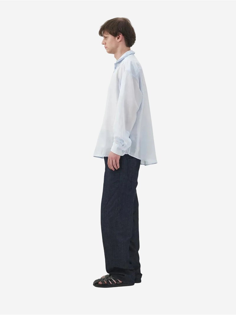 Chemise décontractée à manches longues coupe ample avec détail noué giesto Bleu pastel - Kiabi