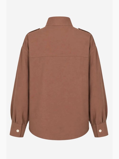 Chemise décontractée boutonnée à col mandarin mixray - Kiabi Chemise décontractée boutonnée à col mandarin mixray - Kiabi