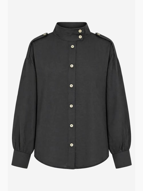 Chemise décontractée boutonnée à col mandarin mixray - Kiabi Chemise décontractée boutonnée à col mandarin mixray - Kiabi