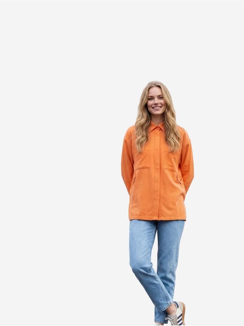 Chemise décontractée boutonnée en lin mélangé avec poche my fashion - Kiabi