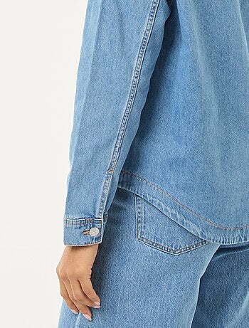 Chemise denim manches longues