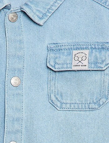 Chemise denim regular fit en coton