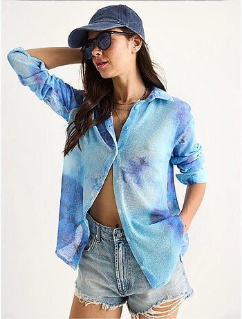 Chemise d'été en tricot à imprimé numérique lucci
