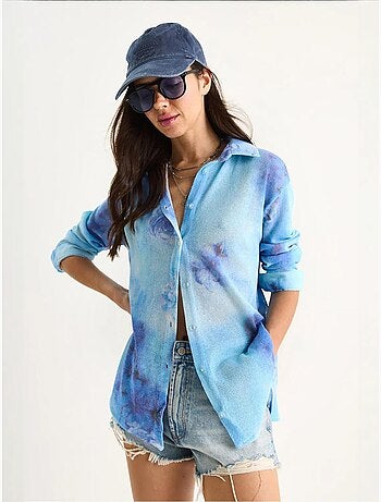 Chemise d'été en tricot à imprimé numérique lucci