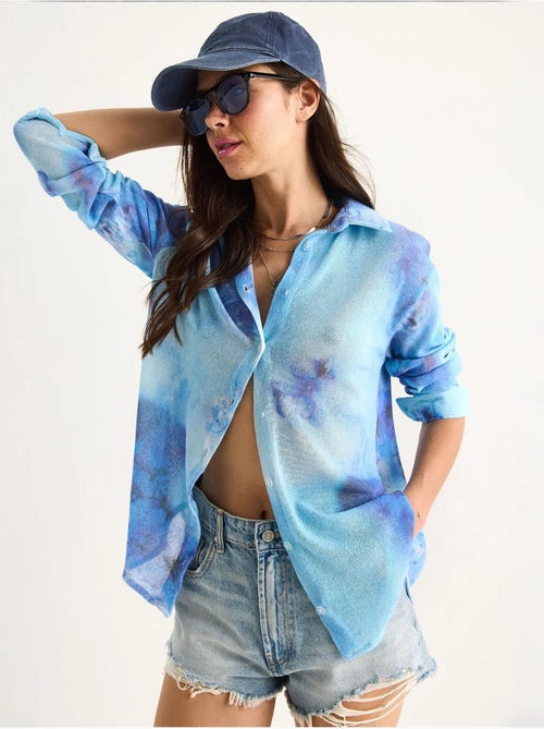 Chemise d'été en tricot à imprimé numérique lucci - Kiabi