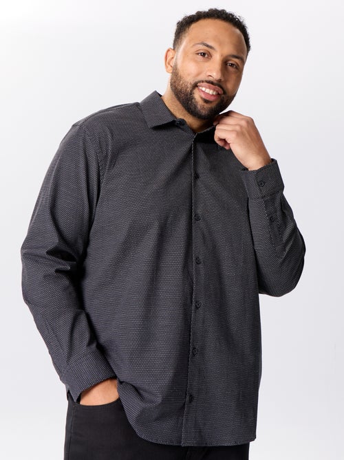 Chemise dobby à motif - Kiabi