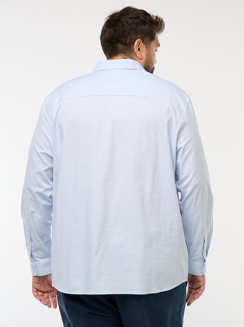 Chemise dobby coupe slim à motif - Kiabi