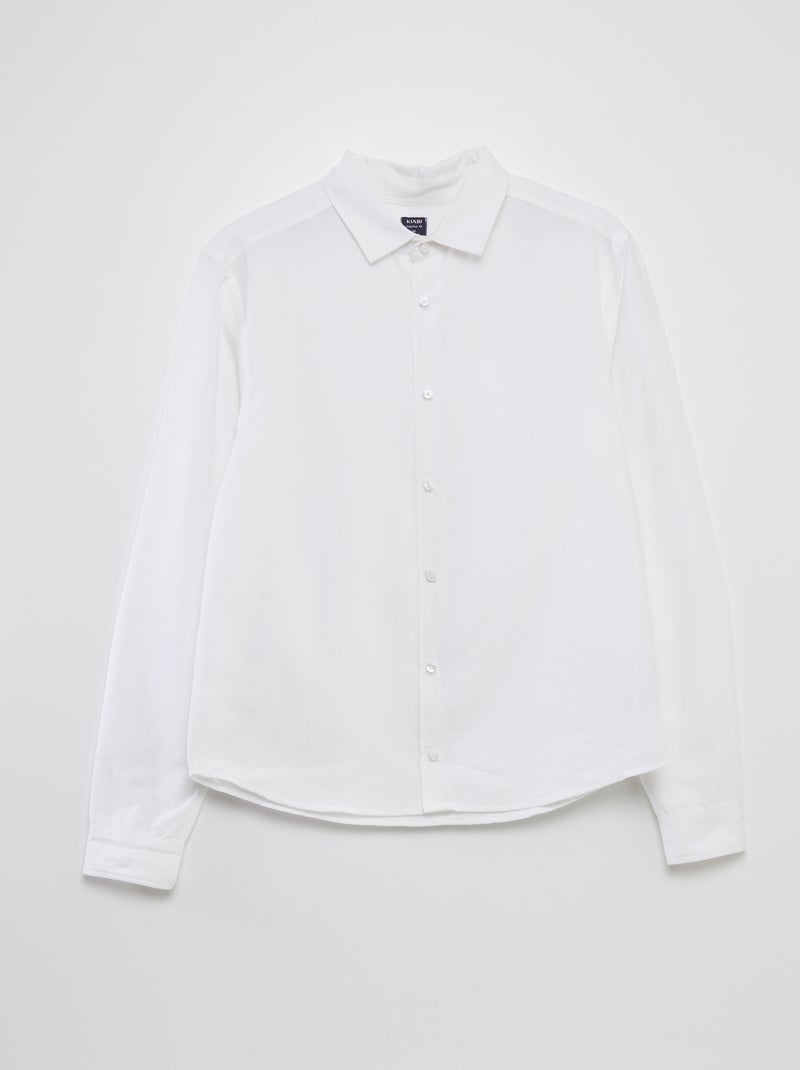 Chemise droite - collection facile à enfiler Blanc - Kiabi