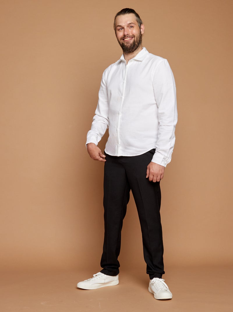 Chemise droite - collection facile à enfiler Blanc - Kiabi