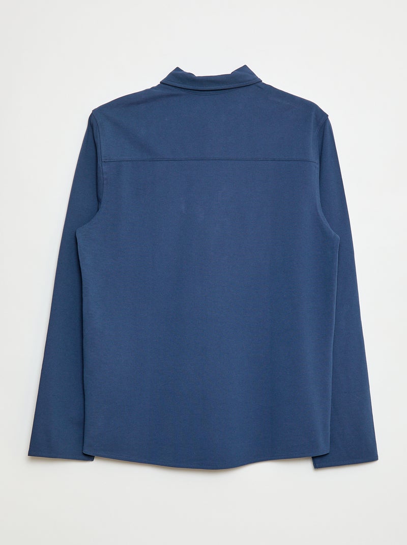 Chemise droite - collection facile à enfiler Bleu - Kiabi